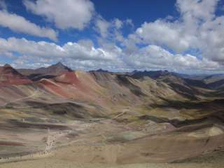 Vinicunca mountain climb. (Rainbow mountain)