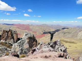 Vinicunca mountain climb.-  a Rainbow mountain!